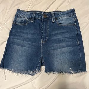 homemade blue jean shorts. high wasted. fit very well.